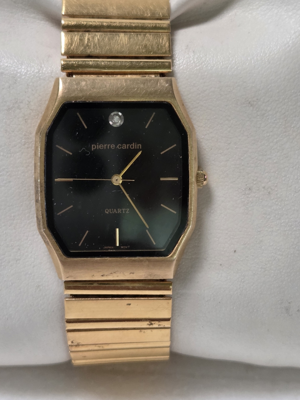 Pierre Cardin Gold-Tone Black Dial Quartz Watch
